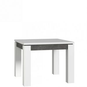 BRUGIA Stół rozkładany 90x90(180) EST45-C639 biały połysk beton