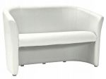 Sofa TM-2 biały ekoskóra -26 / WENGE