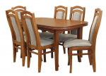 Zestaw stołowy M22 Stół M667 140(180)x80 + 6 krzeseł M755 rustikal