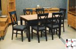 Zestaw stołowy M5 stół ST30 160(200)x70 + 6 krzeseł MKR10 czarny