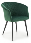 K421 krzesło ciemno zielony/czarny