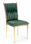 K436 krzesło ciemno zielony/złoty
