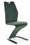 K442 krzesło ciemny zielony na płozie