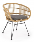 K456 krzesło naturalny/popielaty