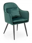 K464 krzesło ciemny zielony/czarny