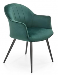 K468 krzesło  ciemny zielony velvet
