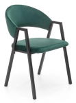 K473 krzesło  ciemny zielony/ czarny velvet