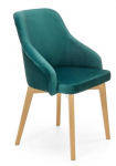 TOLEDO 2 krzesło dąb miodowy /ciemny zielony