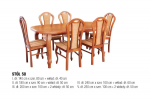 Zestaw stół 50 (III)  +6 krzesło 12