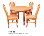 Zestaw stół 66  +4 krzesło 6
