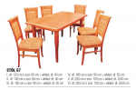 Zestaw stół 67 (I)  +6 krzesło 73