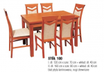 Zestaw stół 100 (II)  +6 krzesło 48