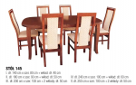 Zestaw stół 145 (IV)  +6 krzesło 133