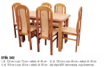 Zestaw stół 342 (II)  +6 krzesło 338