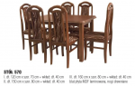 Zestaw stół 570 (I)  +6 krzesło 574