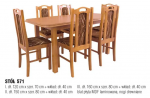 Zestaw stół 571 (II)  +6 krzesło 575