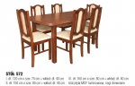 Zestaw stół 572 (I)  +6 krzesło 573