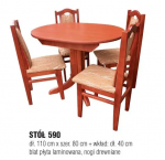 Zestaw stół 590  +4 krzesło 39