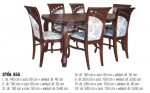 Zestaw stół 655 (V)  +6 krzesło 355