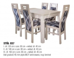 Zestaw stół 657 (III)  +6 krzesło 702