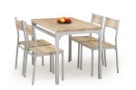 MALCOLM zestaw stół 110x70 + 4 krzesła dąb sonoma