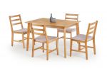 CORDOBA stół 120x80 + 4 krzesła jasny dąb/mokate