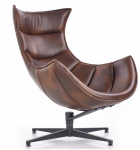 LUXOR fotel wypoczynkowy ciemny  brązowy