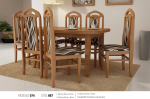 Zestaw stół 667 (V) +6 krzesło 574