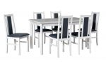ZESTAW 3 - stół  DMA 1P + 6 krzeseł DBS 14 biały