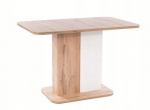 Stół NEXT 110(145)x68 dąb artisan/biały mat