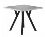Stół rozkładany MERLIN efekt betonu/czarny 90(240)x90