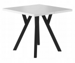 Stół MERLIN rozkładany biały mat/czarny 90(240)x90