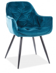 Krzesło CHERRY velvet  turkusowy