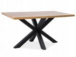 Stół CROSS 150x90 okleina dąb/ czarny SIGNAL