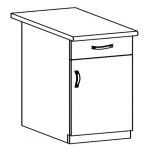 LANGEN szafka 1-drzwiowa z szufladą D60S1 beige/grey