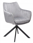 Krzesło AZALIA velvet  szare obrotowe