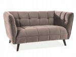 Sofa CASTELLO 2 velvet beżowy/ wenge  Bluvel28