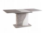 Stół SYRIUSZ 120(160)x80 biały mat/ szary beton