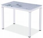 Stół DAMAR 100x60 biały szkło hartowane