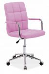 Fotel obrotowy Q-022 eco różowy