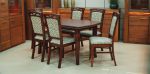 Zestaw stołowy M10 Stół M872 120(160)x70 + 6 krzeseł MKR19 orzech