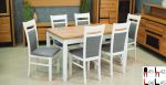 Zestaw stołowy M4 stół 874 160(2000)x80 + 6 kkrzeseł MKR06 białe
