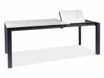 Stół METROPOL CERAMIC 120(180)x80 biały /czarny mat