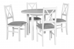 Zestaw stół POLI 2 + 4 krzesła NILO 10