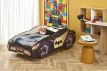 Łóżko BATCAR 140x70 dla dziecka samochód z materacem