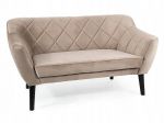 SOFA KARO 2 VELVET CIEMNY BEŻ BLUVEL 40 / WENGE