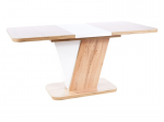 Stół CROCUS 120(160)x80 dąb wotan/ biały mat